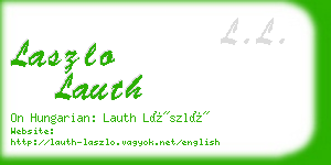 laszlo lauth business card
